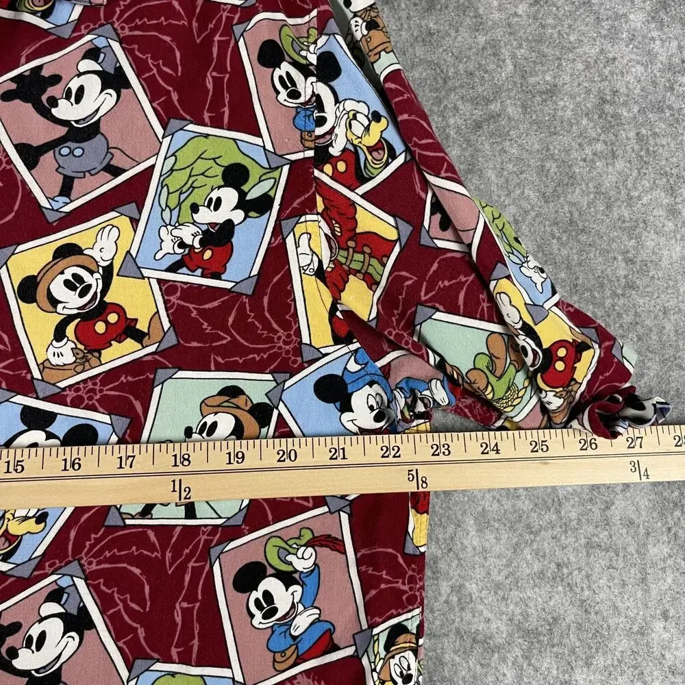 Vintage Disney Mickey Hawaiian‎ Shirt Mens Medium Button Up Rayon Tropical